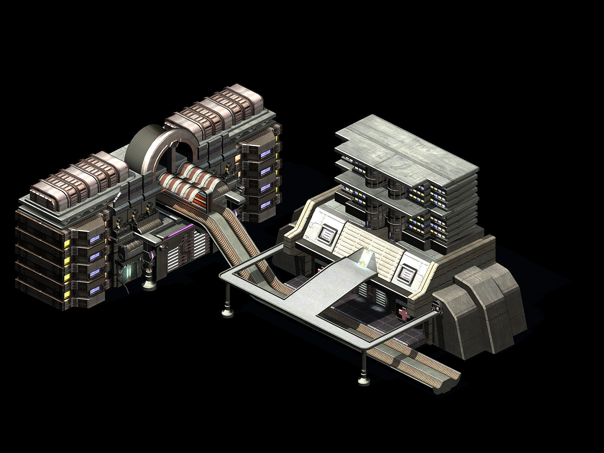 Future World - Residential Area 03 3D model_3