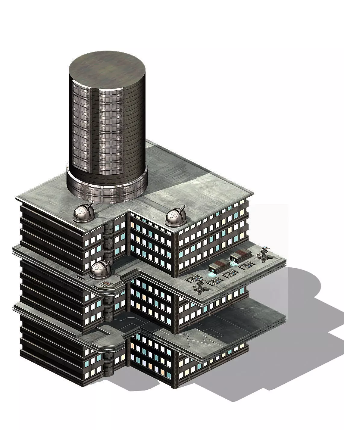 Future World - Residential Area 04 3D model_0