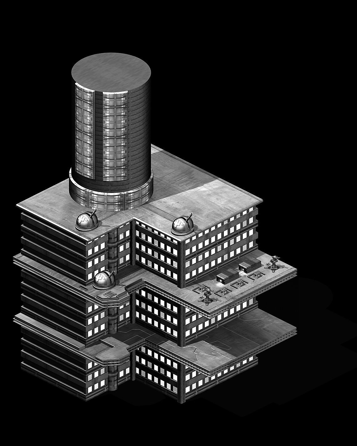 Future World - Residential Area 04 3D model_4