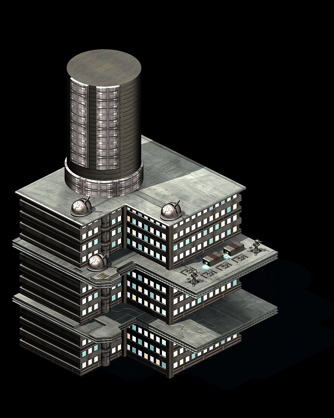 Future World - Residential Area 04 3D model_2