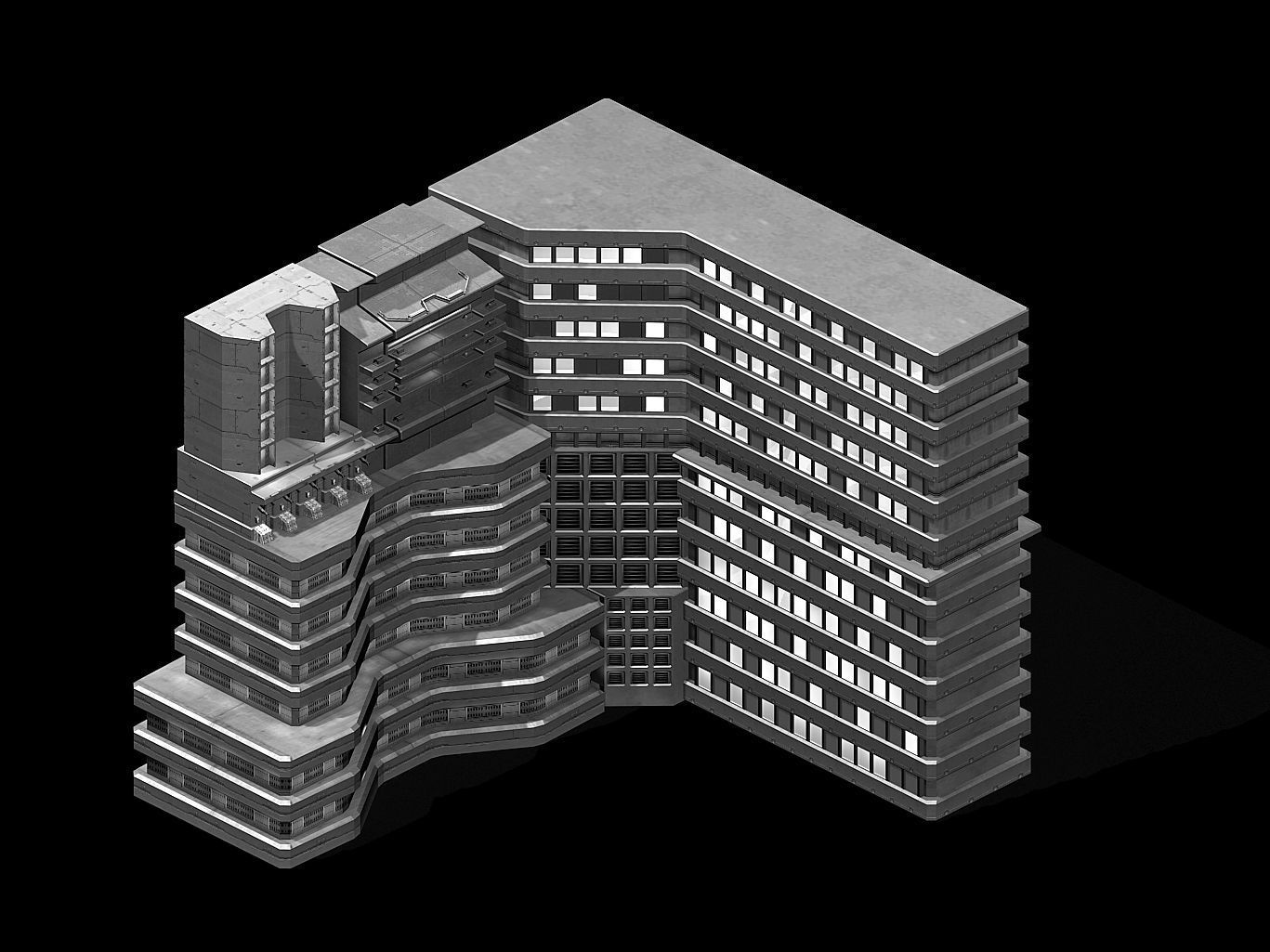 Future World - Residential Area 06 3D model_4