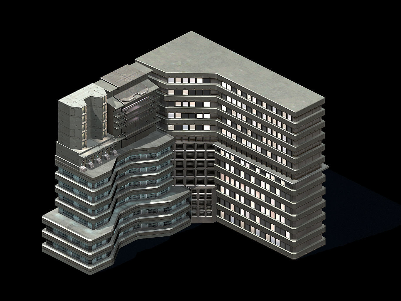 Future World - Residential Area 06 3D model_2