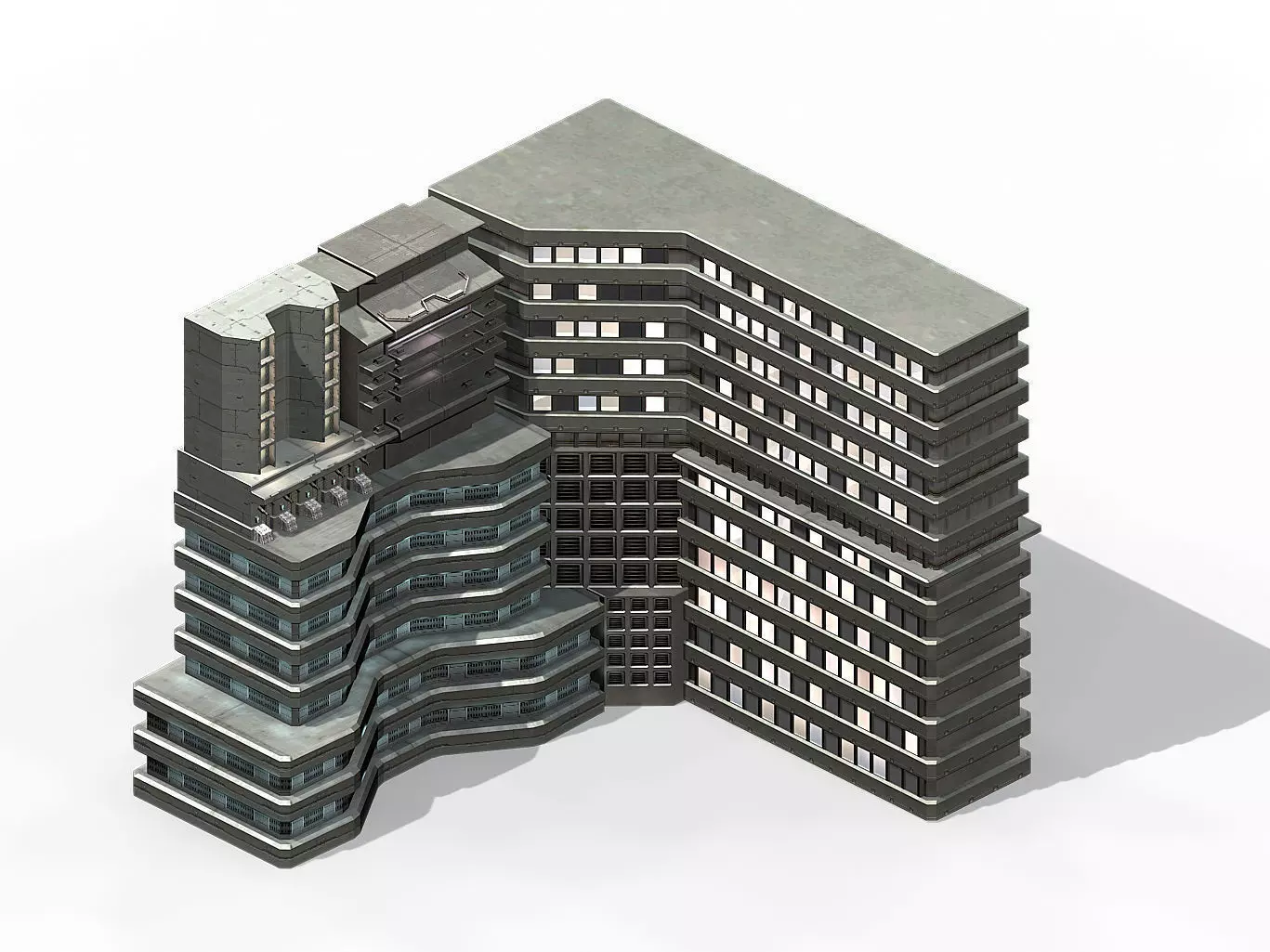 Future World - Residential Area 06 3D model_0