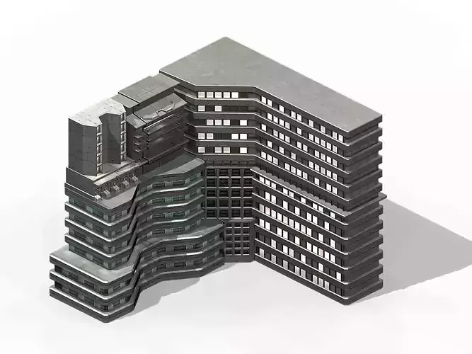 Future World - Residential Area 06 3D model