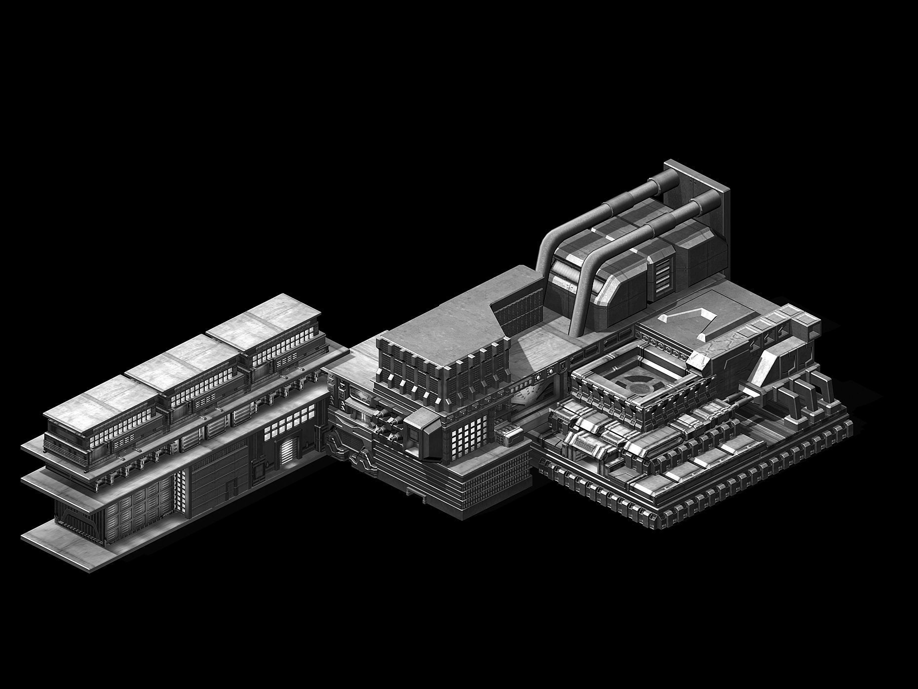 Future World - Residential Area 07 3D model_4