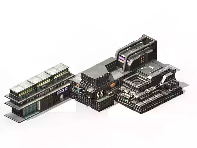 Future World - Residential Area 07 3D model