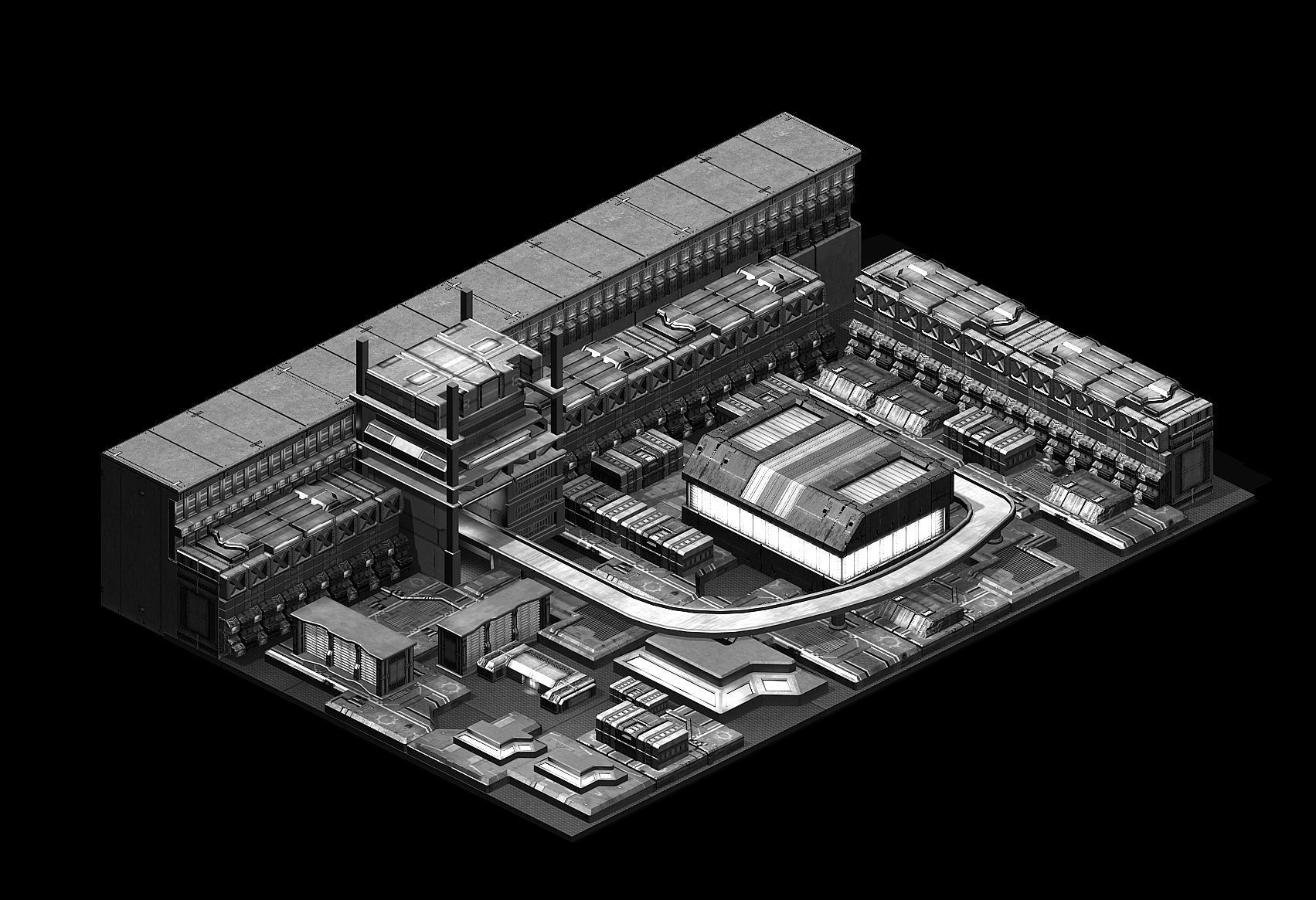 Future World - Residential Area 08 3D model_4