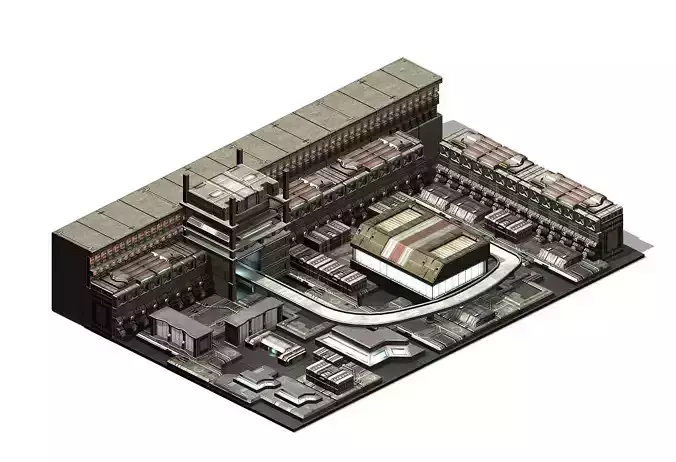 Future World - Residential Area 08 3D model