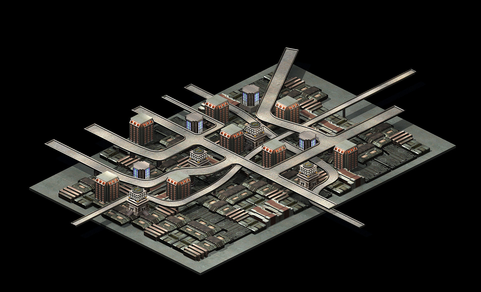 Future World - Residential Area 10 3D model_4