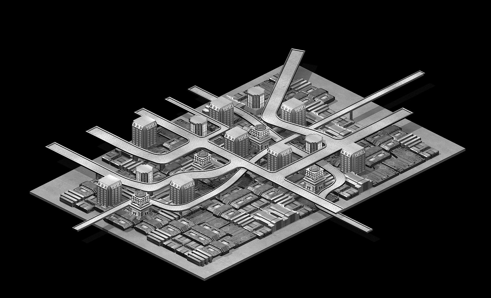 Future World - Residential Area 10 3D model_3