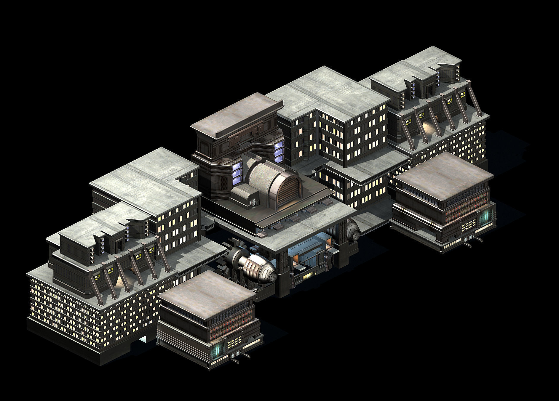Future World - Residential Area 11 3D model_2