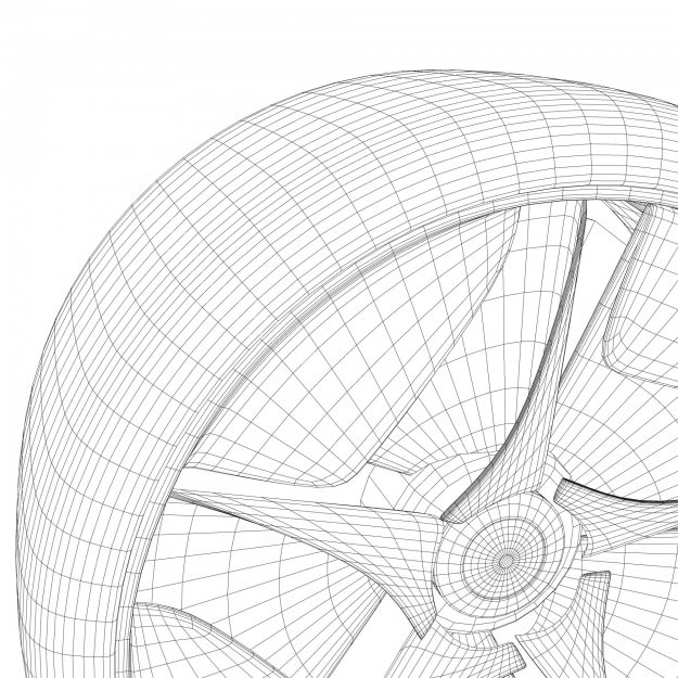 tire with design 3D model_7