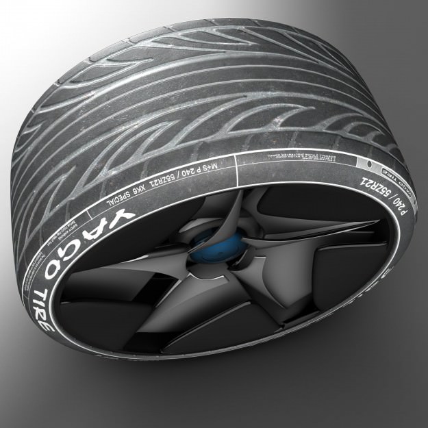 tire with design 3D model_5