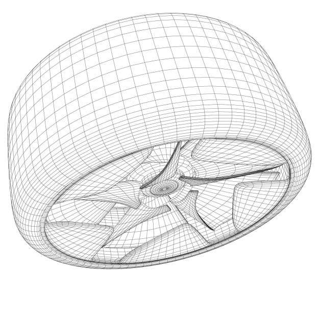 tire with design 3D model_9