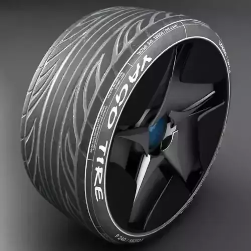 tire with design 3D model