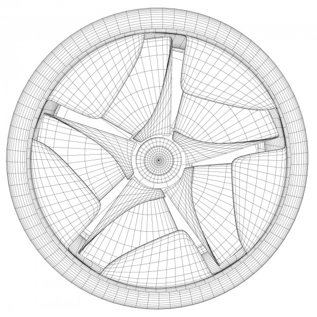 tire with design 3D model_8
