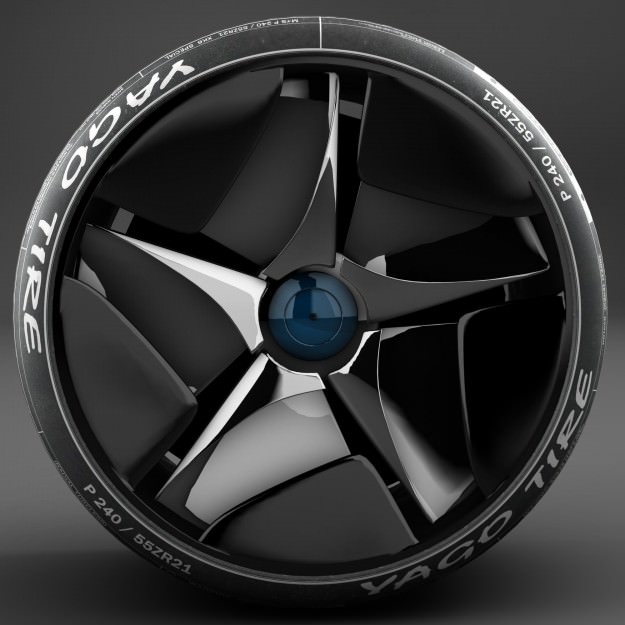 tire with design 3D model_4