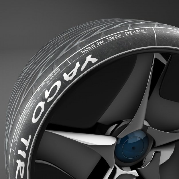 tire with design 3D model_3
