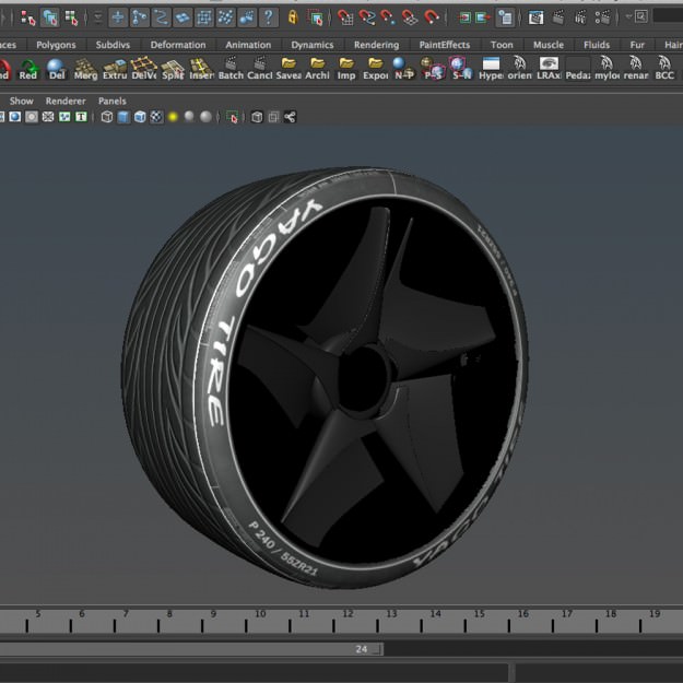 tire with design 3D model_2