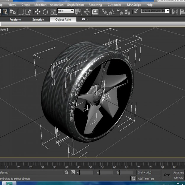 tire with design 3D model_1