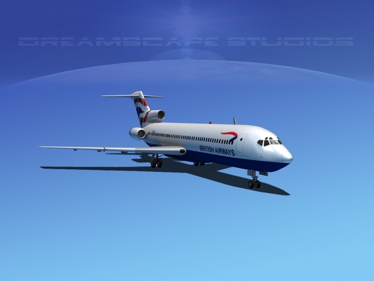 Boeing 727-200 British Airways 3D model_3