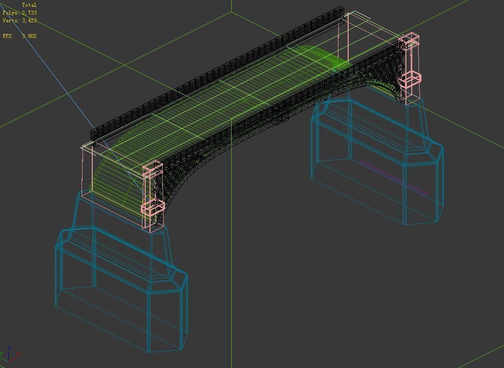 Future World - Bridge Pier 01 3D model_2