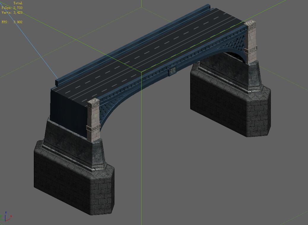 Future World - Bridge Pier 01 3D model_1