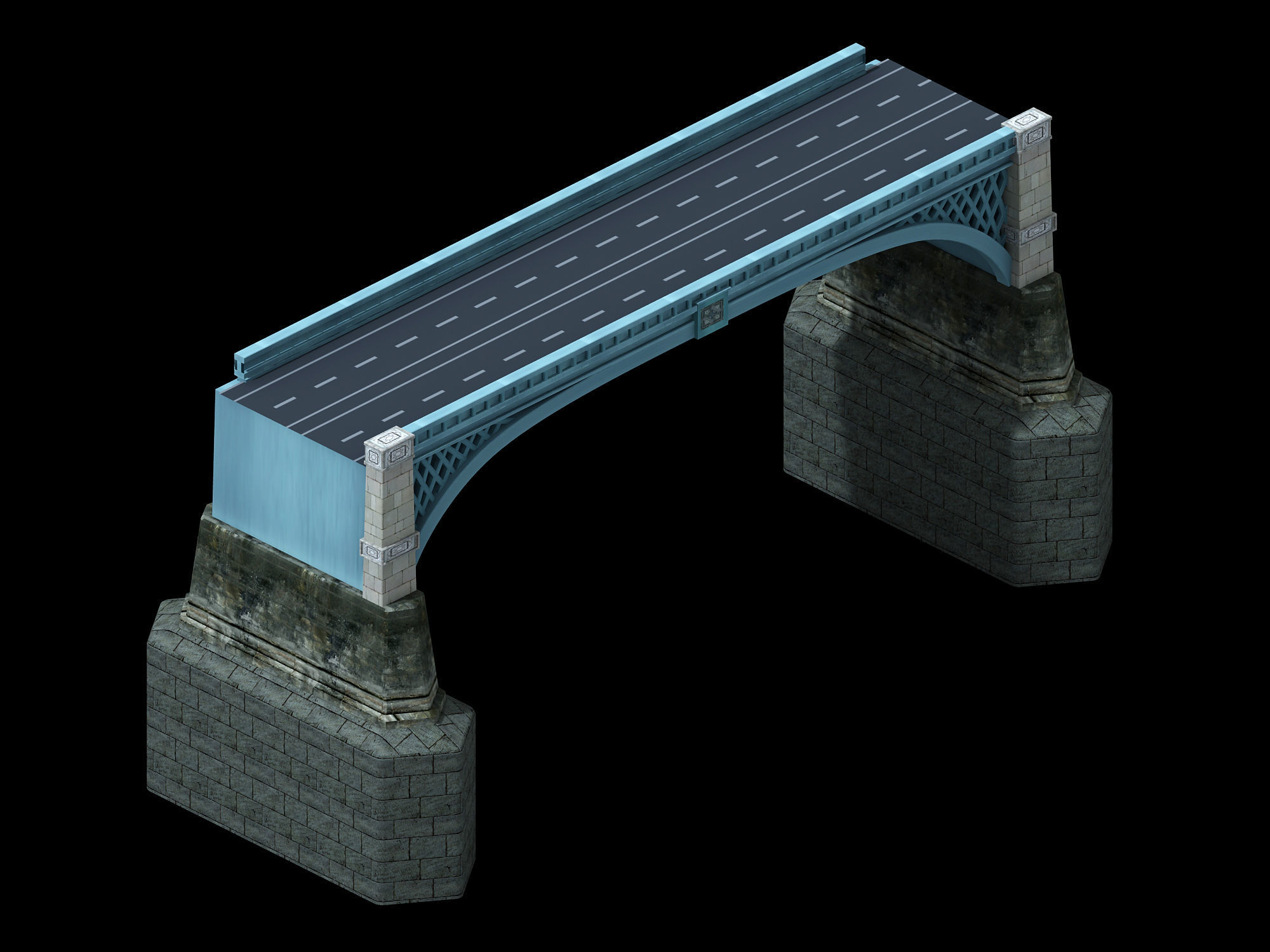 Future World - Bridge Pier 01 3D model_4