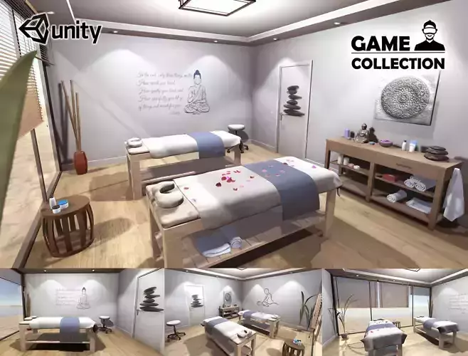 Massage Room Low-poly 3D model