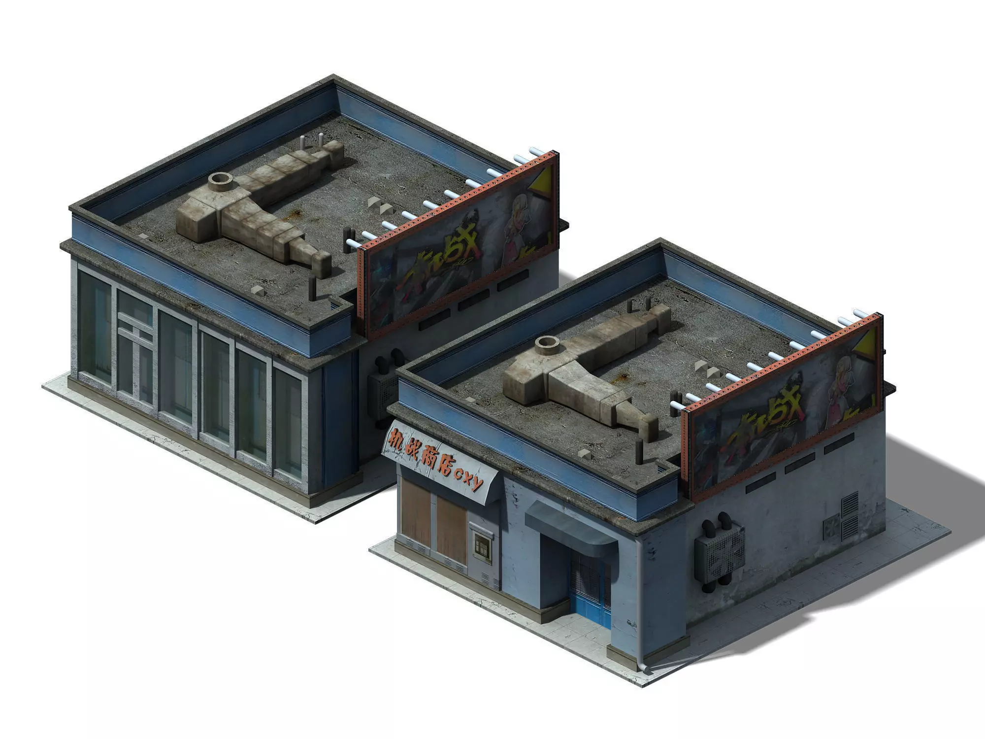 Future World - Business District 01 3D model_0