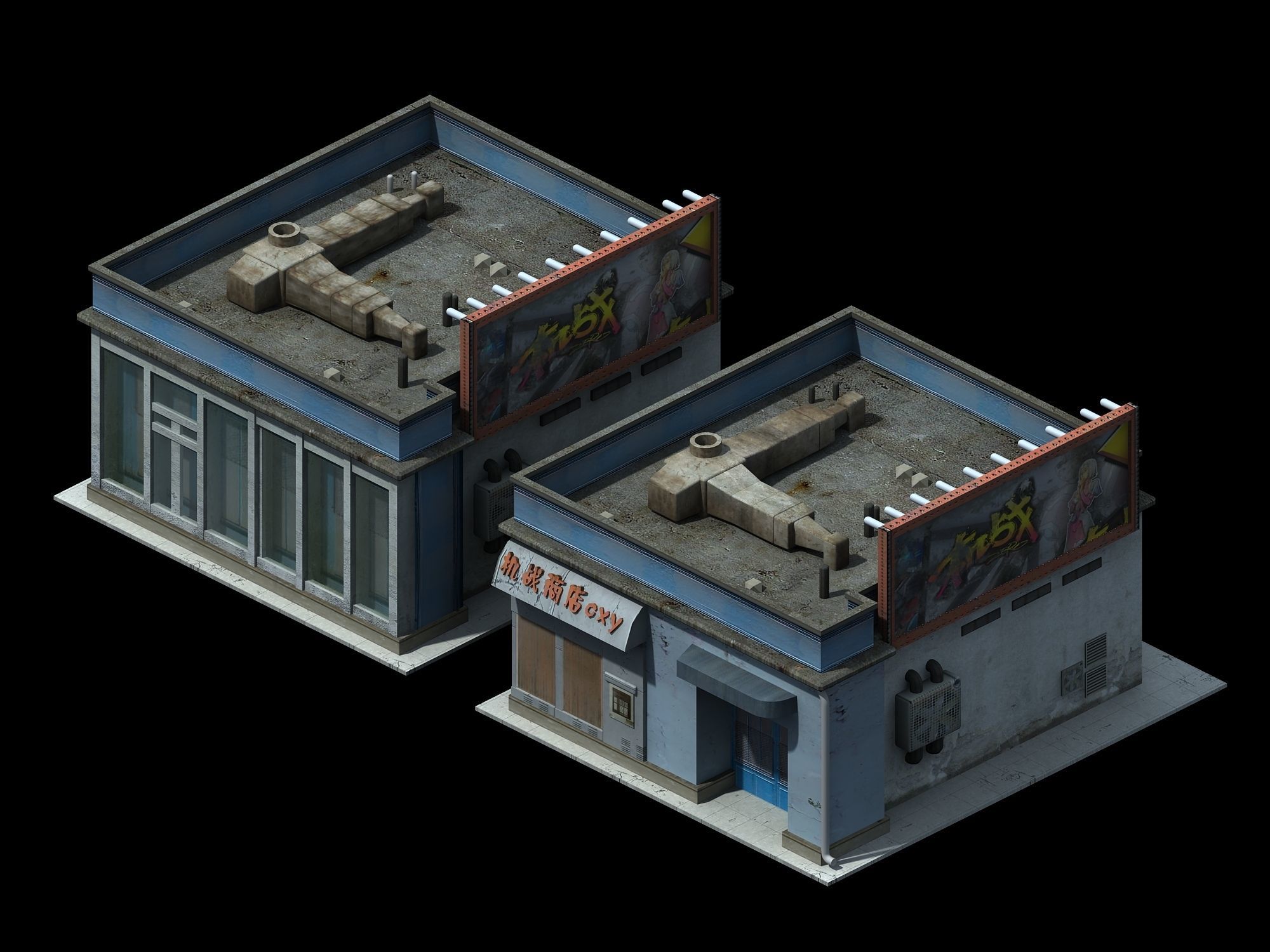 Future World - Business District 01 3D model_3