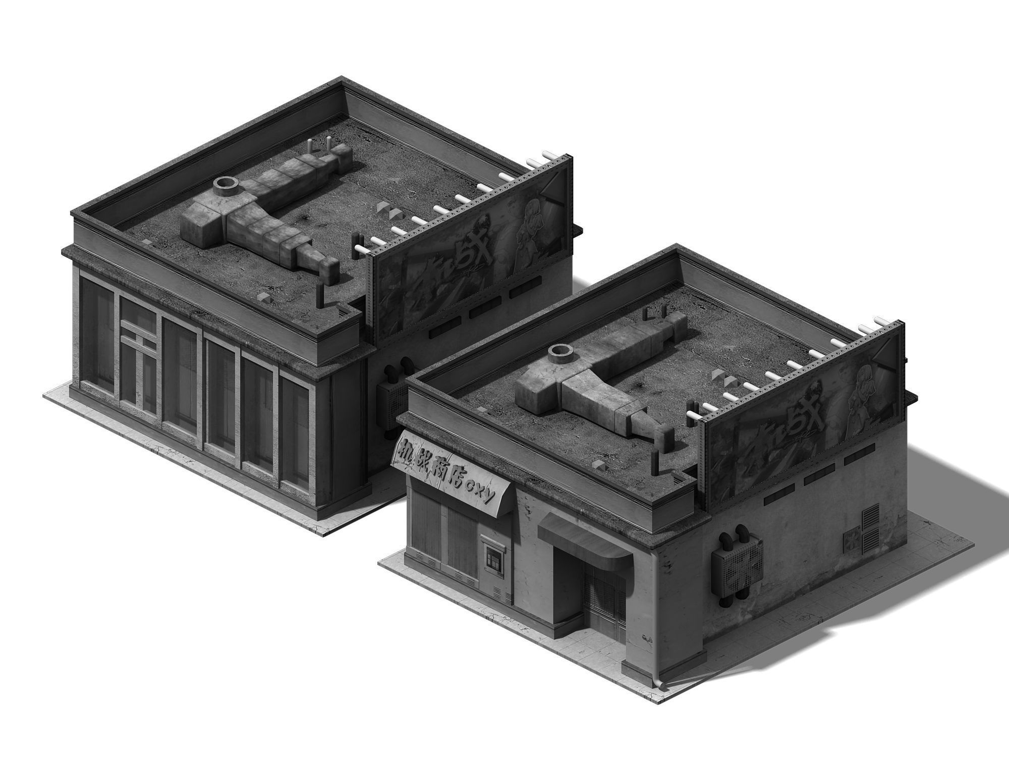 Future World - Business District 01 3D model_4