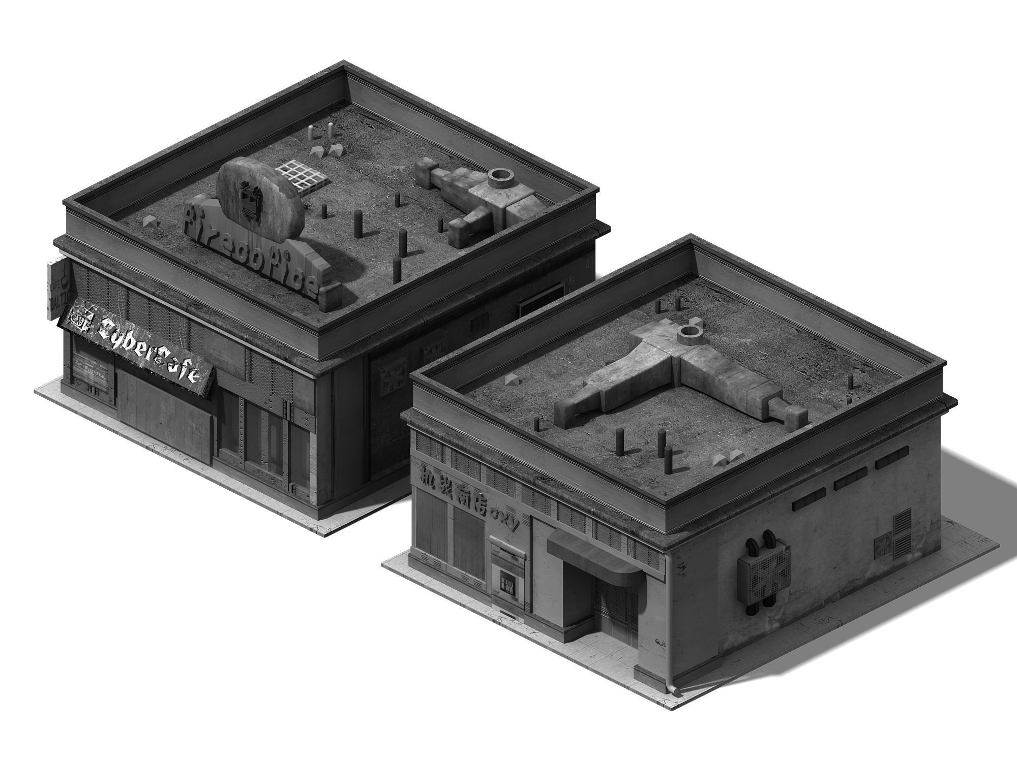 Future World - Business District 02 3D model_3