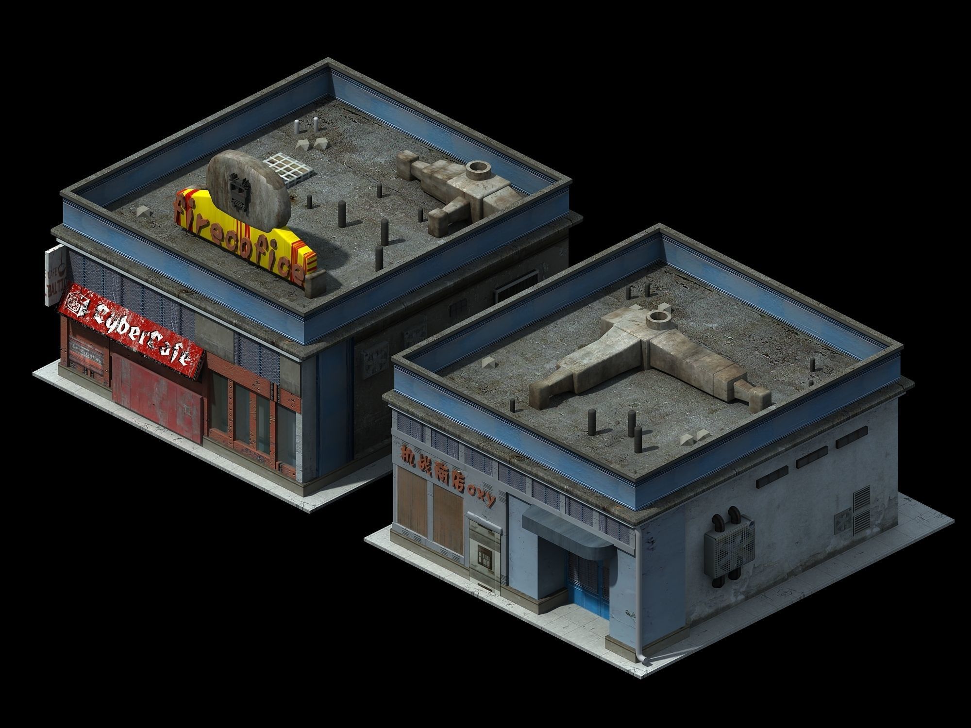 Future World - Business District 02 3D model_4