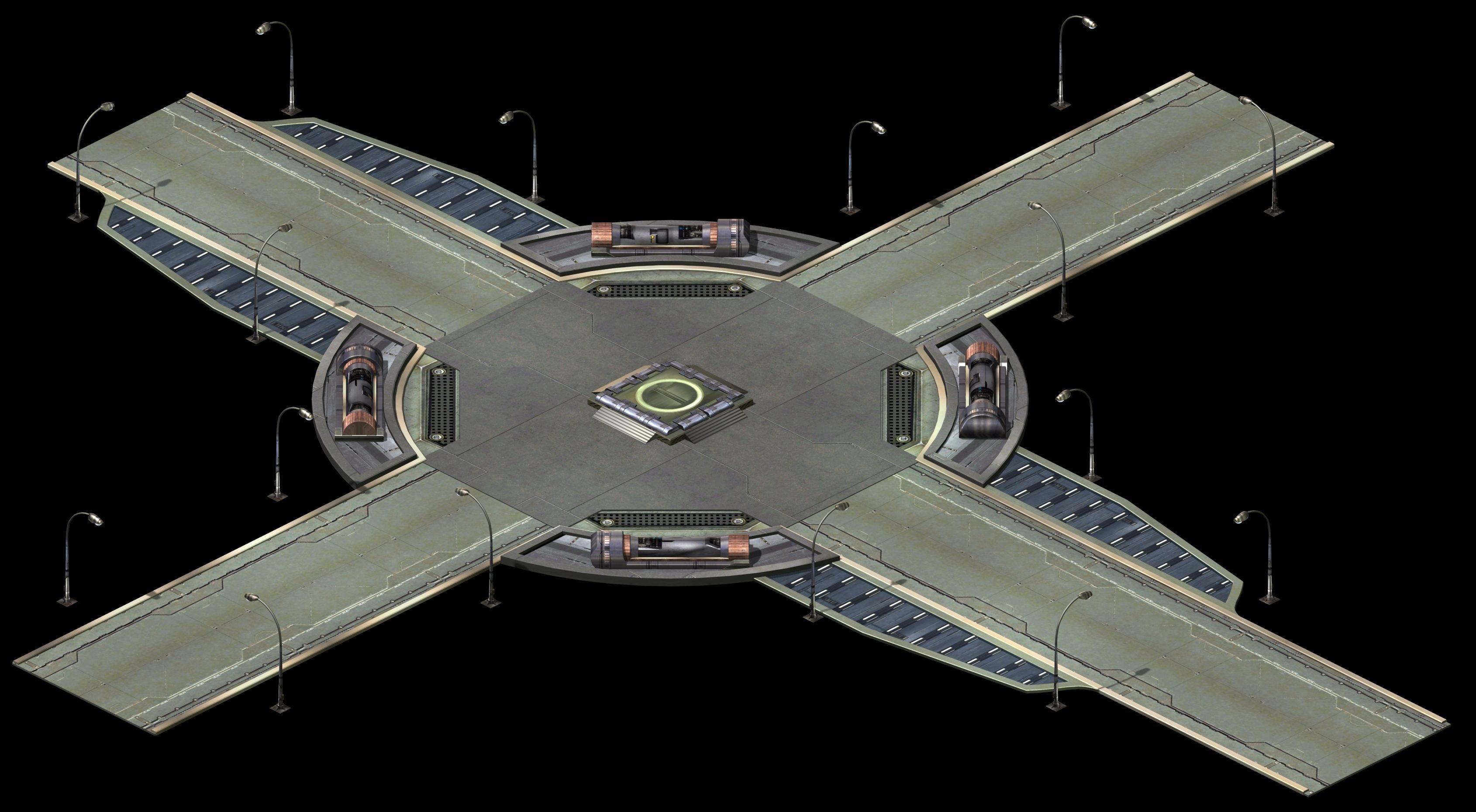 Future World - Crossroads 01 3D model_4