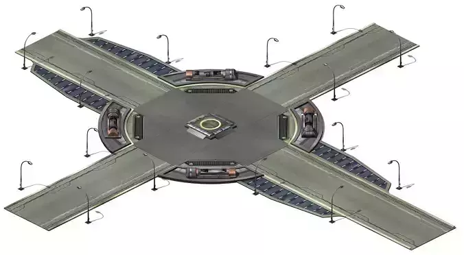 Future World - Crossroads 01 3D model