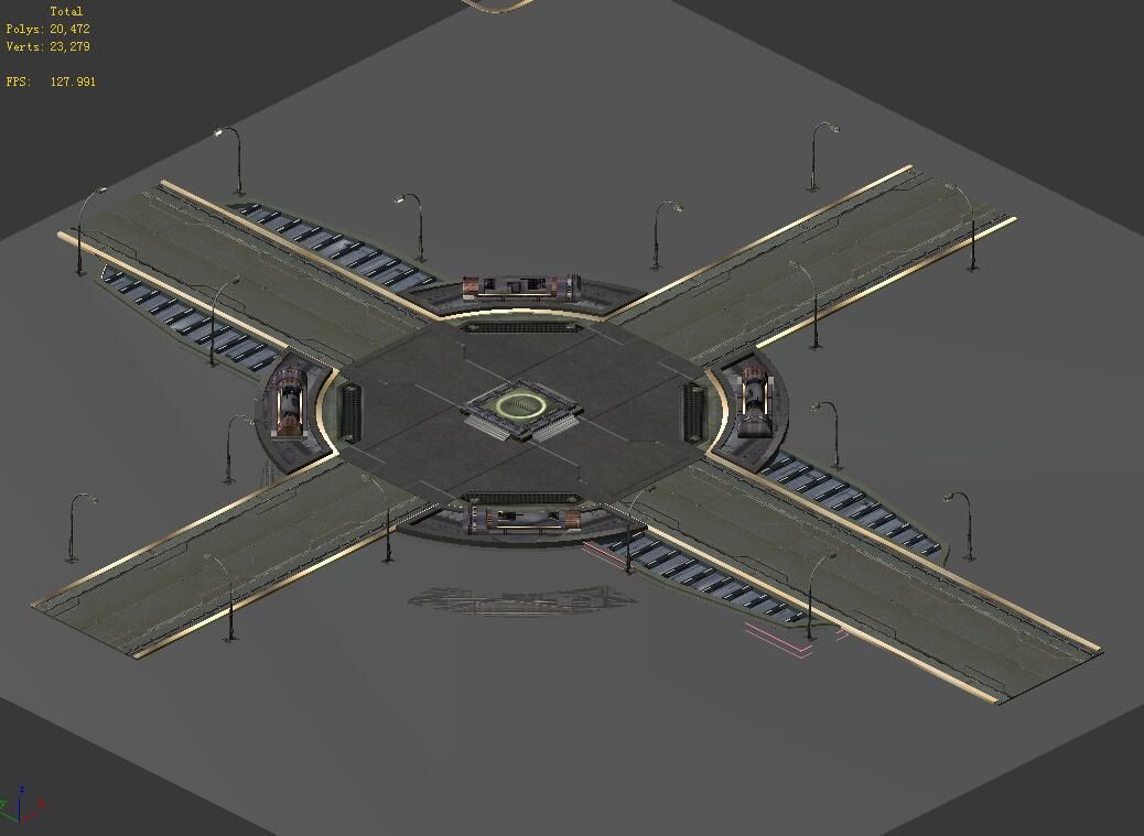 Future World - Crossroads 01 3D model_1