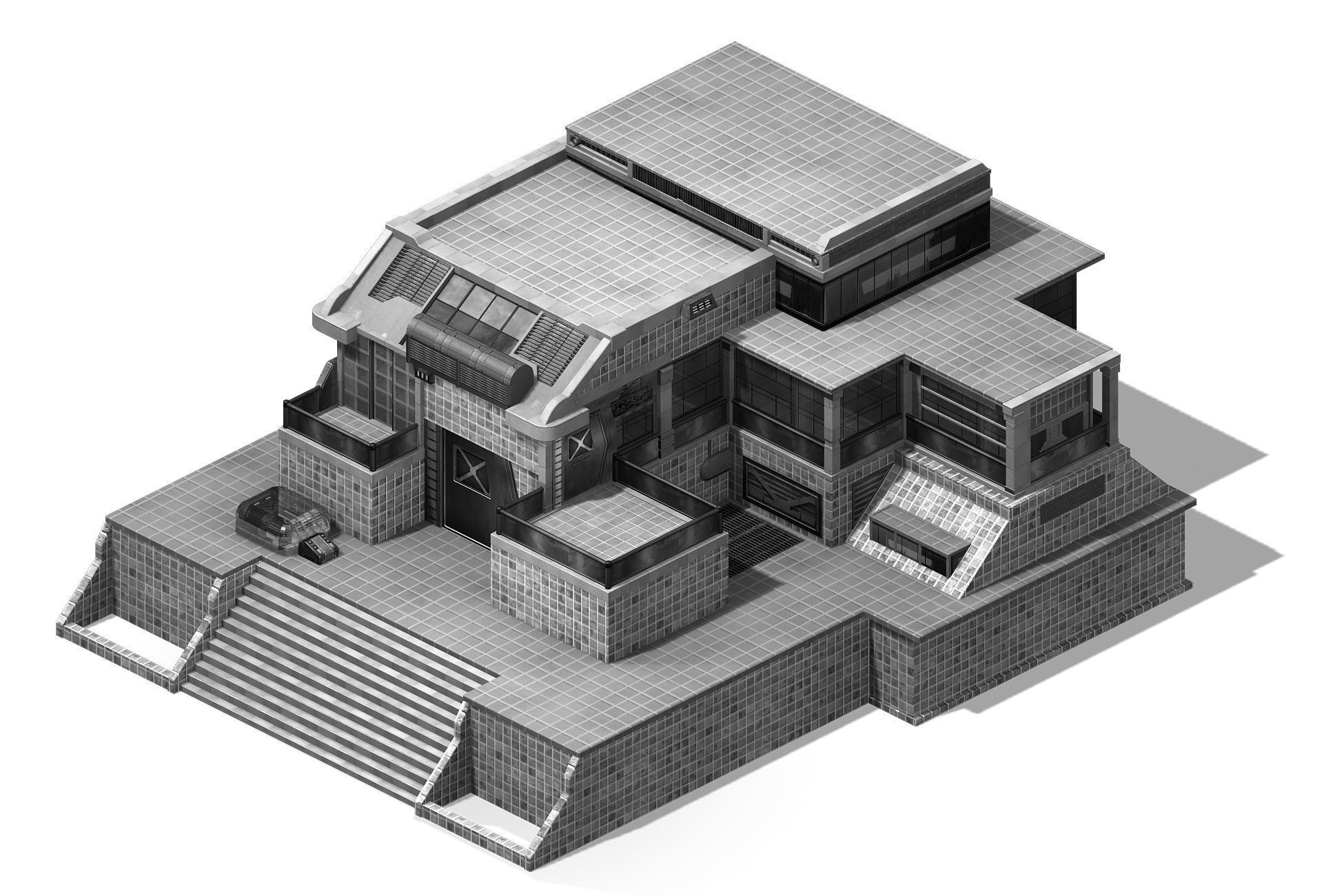 Future World - Market 03 3D model_4