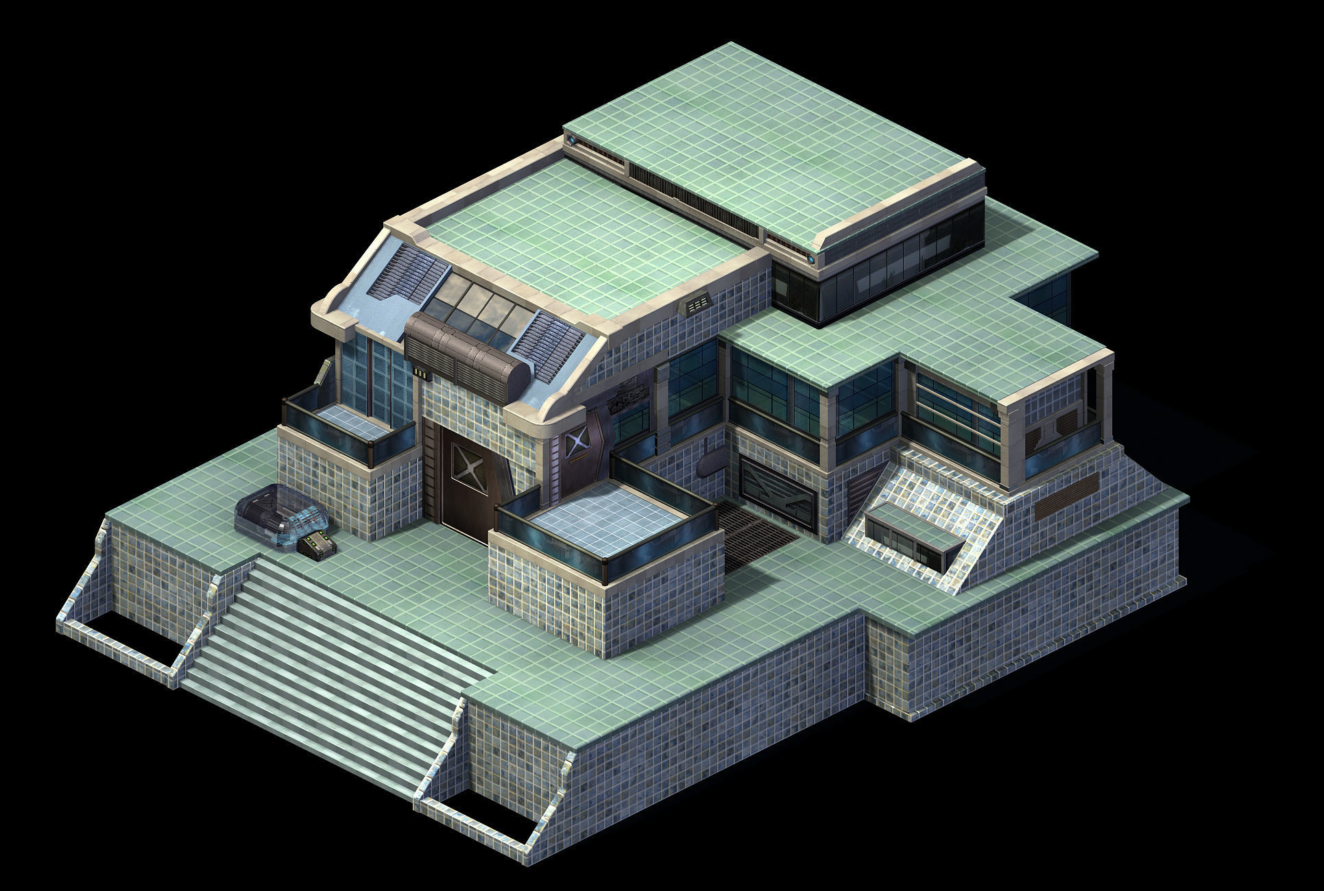 Future World - Market 03 3D model_3