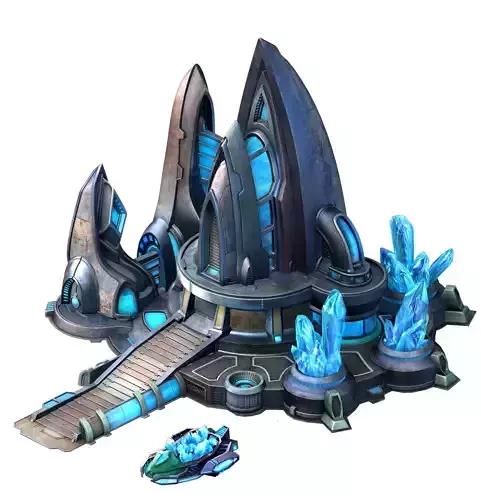 Future World - Crystal Energy - Architecture 3D model