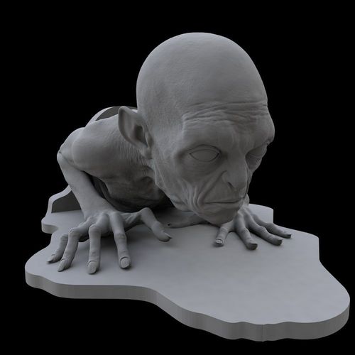 Gollum 2 with High Details  3D print model