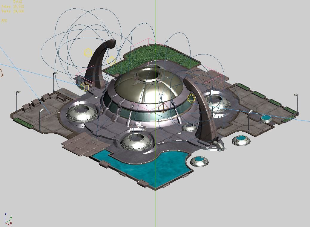 Future World - Life Battery Module Institute 01 3D model_1