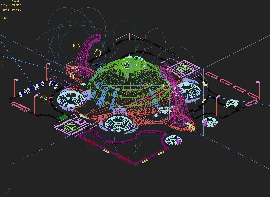 Future World - Life Battery Module Institute 01 3D model_3