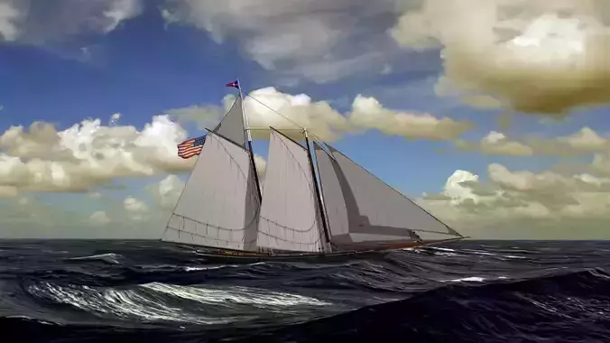 America Cup Schooner America 3D model