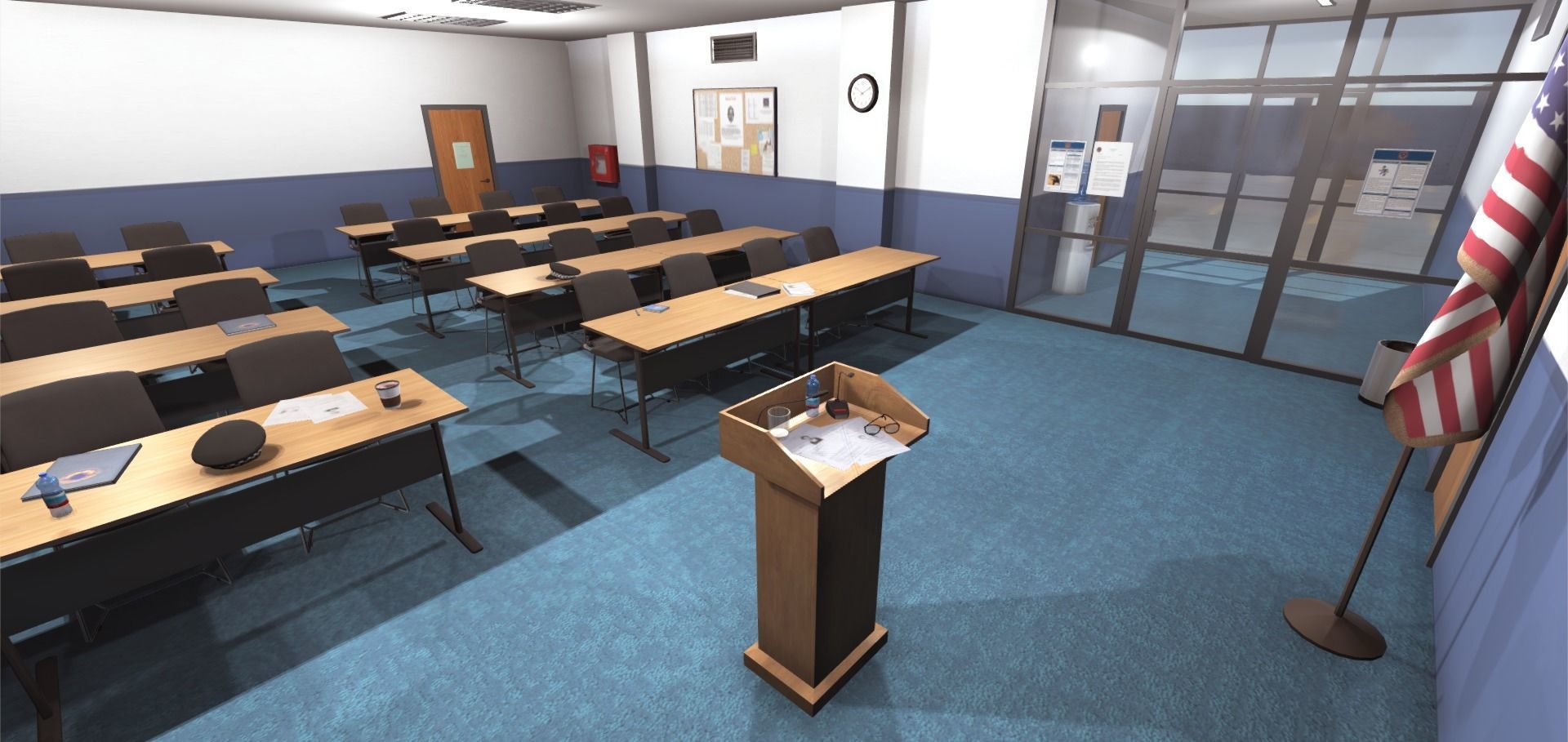 Police Conference Room Low-poly 3D model_10