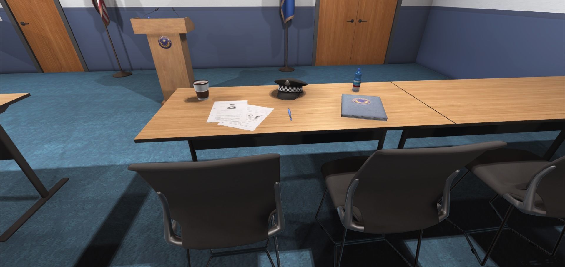 Police Conference Room Low-poly 3D model_6