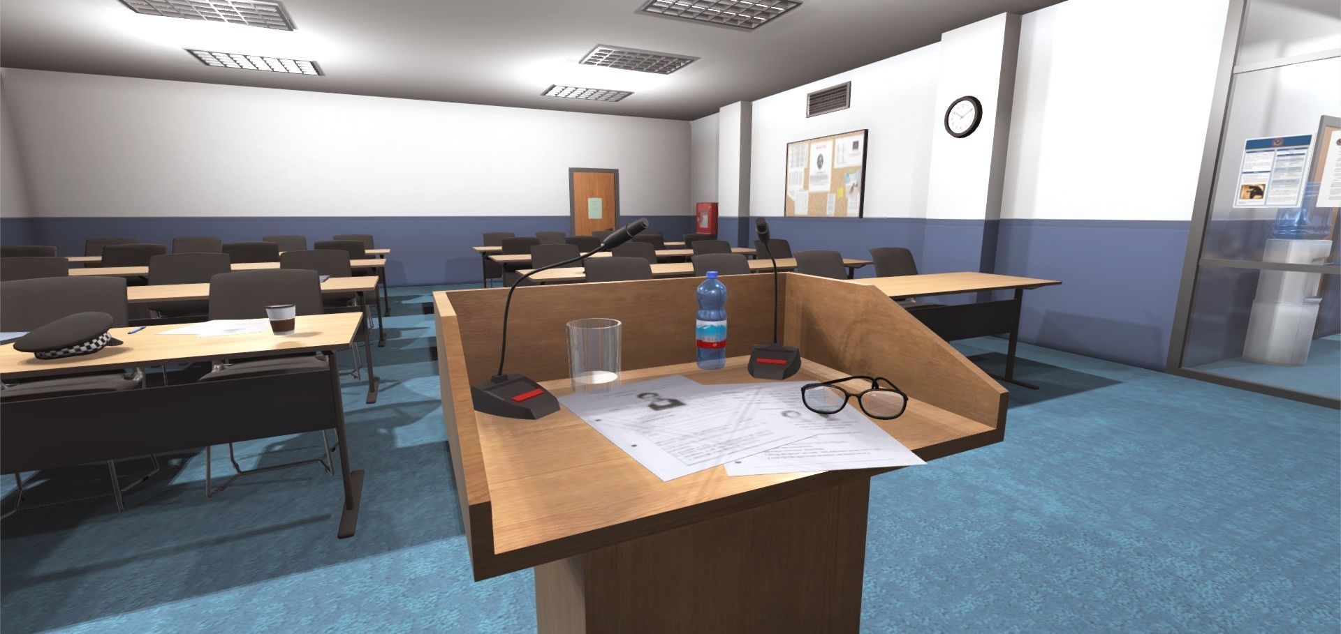 Police Conference Room Low-poly 3D model_4