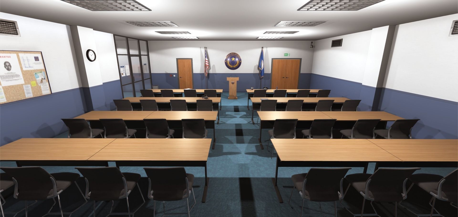 Police Conference Room Low-poly 3D model_5