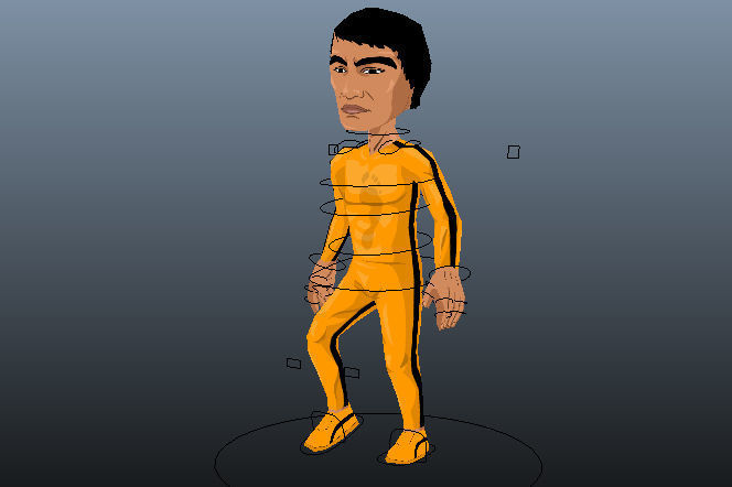 Game of Death Bruce Lee Low-poly 3D model_1