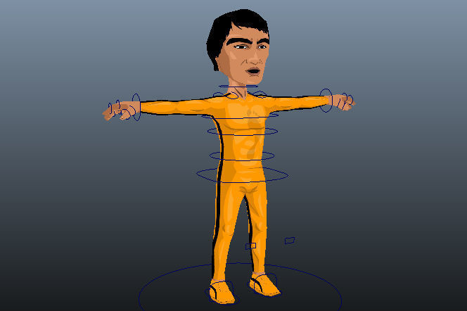 Game of Death Bruce Lee Low-poly 3D model